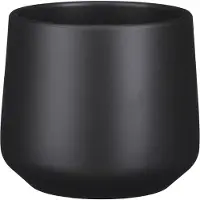 Mica Decorations Amber pot rond donkergrijs mat h14xd15,5 cm