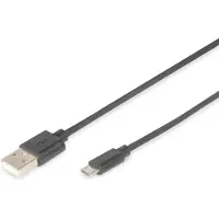 Digitus DB-300127-018-S USB-kabel USB 2.0 1,8 m USB A Micro-USB B Zwart