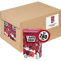 Autodrop - Snoep - Dwaze Dropfruit Dubbeldekkers - 6 doosjes - 280 gram