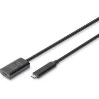 Digitus DA-73112 USB-kabel USB 3.2 Gen2, USB 3.2 Gen2, USB 3.2 Gen1, USB 3.2 Gen1, USB 3.1 Gen2, USB 3.1 Gen1, USB 3.0 USB-C, USB-C bus, USB-C stekker 5.00 m