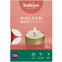 Bolsius Theelichten Maxi 10 Branduren 12 Stuks