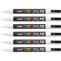 Posca Markeerstift PC-3M Wit 6 Stuks
