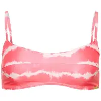 Superdry Dames Roze bikinitopje met tie-dye (XXS), Casual, Strandkleding, Polyester W3010368A