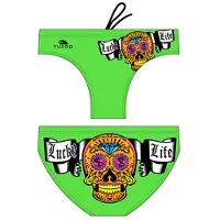 Turbo Money Skull Waterpolo Swimming Brief Groen 12-24 Months Jongen