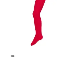 Yellow moon Katoenen kindermaillot - effen - rood - maat 110-116