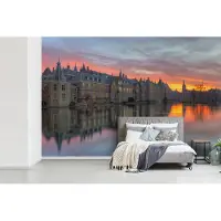 MuchoWow Behang - Fotobehang Den Haag - Binnenhof - Zon - Breedte 360 cm x hoogte 240 cm