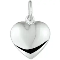 The Jewelry Collection hanger hart massief zilver gerhodineerd