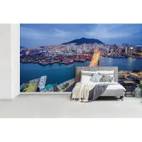 MuchoWow Behang - Fotobehang De Zuid-Koreaanse metropool Busan - Breedte 465 cm x hoogte 260 cm