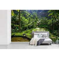 MuchoWow Fotobehang vinyl - Spectaculaire rijstvelden ten noorden van Ubud breedte 360 cm x hoogte 240 cm - Foto print op behang (in 7 formaten beschikbaar) - slaapkamer/woonkamer/kantoor