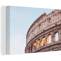 MuchoWow Canvas schilderij 180x120 cm - Wanddecoratie Colosseum in Rome - Muurdecoratie woonkamer - Slaapkamer decoratie - Kamer accessoires - Schilderijen