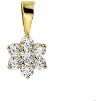 The Jewelry Collection Geelgouden Hanger zirkonia halo 4017308