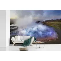 MuchoWow Behang - Fotobehang Kleurrijk water bij de Geysir in Ijsland - Breedte 600 cm x hoogte 400 cm