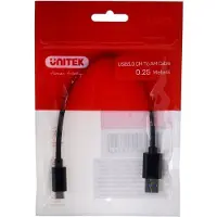 UNITEK Kabel USB A naar USB C Y-C490BK Zwart 250 cm