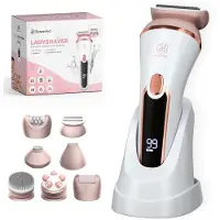 Beeperfect 6 in 1 Ladyshaves Voor Vrouwen - Epilator - Scheerapparaat Vrouw - Bikinitrimmer - Oplaadbaar - Waterdicht - 6 Opzetstukken