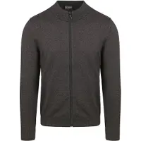 No-excess Gebreid vest donkergrijs