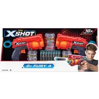 XShot - Excel Double Fury 4 Combo Pack (3Cans,16Darts) (36329)