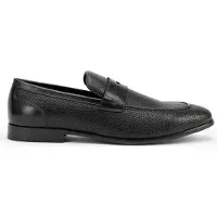 WITTCHEN Heren Leren Mocassins met Visgraatmotief Zwart Echt Leer
