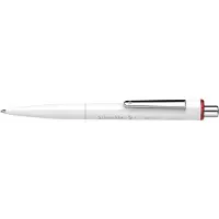 Schneider Balpen K3 Biosafe, slagbreedte M, onuitwisbaar, bioplastic, witte ton, rode inkt, 10 stuks.