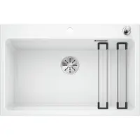 BLANCO ETAGON 8, SILGRANIT PuraDur, wit, met afvoerbediening, inclusief accessoires