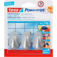 TESA Haak Small Ovaal Mat Chroom Zilver zilver Kunststof Ophanghaken