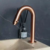 Saniclear Copper gebogen fonteinkraan koper geborsteld