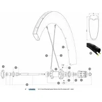 Mavic Comete Pro Carbon Ust Achterste Rechter Spaken 12 Eenheden