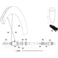 Mavic Comete Pro Carbon Ust Disc Achterste Rechter Spaken 12 Eenheden