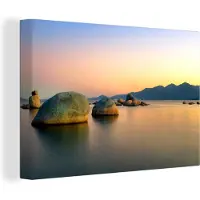 MuchoWow Itaguacu strand Canvas 30x20 cm - klein - Foto print op Canvas schilderij (Wanddecoratie woonkamer / slaapkamer)