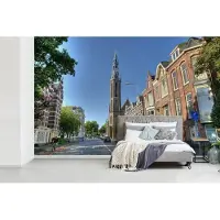 MuchoWow Behang - Fotobehang Groningen - Kathedraal - Stad - Breedte 405 cm x hoogte 260 cm