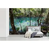 MuchoWow Behang - Fotobehang Meer in de bossen van Tulum Mexico - Breedte 390 cm x hoogte 260 cm
