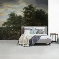 MuchoWow Fotobehang vinyl - Bosgezicht - Schilderij van Jacob van Ruisdael breedte 315 cm x hoogte 260 cm - Foto print op behang (in 7 formaten beschikbaar)