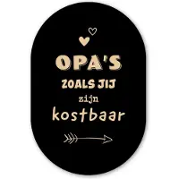 MuchoWow Muurovaal 60x90 cm - Ovale wanddecoratie Opa's zoals jij zijn kostbaar - Spreuken - Quotes - Opa - Ovalen schilderij - Muurdecoratie woonkamer - Kamer decoratie - Schilderijen - Wandcirkel
