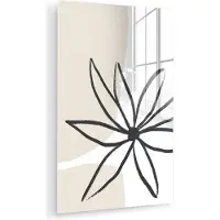 MuchoWow Glasschilderij 40x60 cm - Schilderij acrylglas - Bloemen - Minimalisme - Pastel - Foto op glas - Muurdecoratie woonkamer - Wanddecoratie slaapkamer - Schilderijen