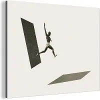 MuchoWow Wanddecoratie Metaal - Aluminium Schilderij Industrieel - Vintage - Man - Design - 120x90 cm - Dibond - Foto op aluminium - Industriële muurdecoratie - Voor de woonkamer/slaapkamer