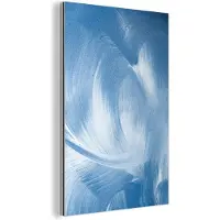 MuchoWow Wanddecoratie Metaal - Aluminium Schilderij Industrieel - Blauw - Acrylverf - Design - 80x120 cm - Dibond - Foto op aluminium - Industriële muurdecoratie - Voor de woonkamer/slaapkamer