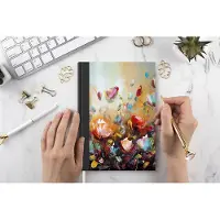 MuchoWow Notitieboek - Schrijfboek - Bloemen - Kunst - Natuur - Olieverf - Notitieboekje klein - A5 formaat - Schrijfblok