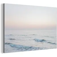 MuchoWow Wanddecoratie Metaal - Aluminium Schilderij Industrieel - Zee - Golven - Water - Natuur - 150x100 cm - Dibond - Foto op aluminium - Industriële muurdecoratie - Voor de woonkamer/slaapkamer