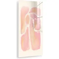 MuchoWow Glasschilderij 60x120 cm - Schilderij acrylglas - Bloemen - Roze - Natuur - Boho - Foto op glas - Muurdecoratie woonkamer - Wanddecoratie slaapkamer - Schilderijen