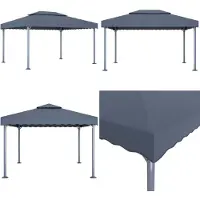 The Living Store De Living Store Paviljoen, afmetingen 400 x 300 cm, antracietkleurig, aluminium