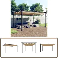 The Living Store De Living Store paviljoen met uitschuifbaar dak, afmetingen 4x3 meter, kleur taupe
