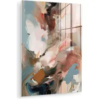MuchoWow Glasschilderij 120x160 cm - Schilderij acrylglas - Verf - Kleuren - Abstract - Kunst - Foto op glas - Muurdecoratie woonkamer - Wanddecoratie slaapkamer - Schilderijen