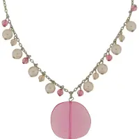 Behave - Ketting met roze parels en hanger - Speels & romantisch