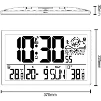 Greenblue - Klok - LCD Wandklok - Klok met weerstation en thermometer GB218