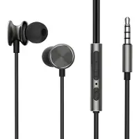 JOYROOM - In Ear Oordopjes - Oortjes met draad en microfoon - 120cm 3,5mm Audiokabel - Zwart