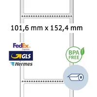 Herma Labels, Direct thermische verzendetiketten, rol, 103 x 199 mm Perforatie na elk etiket, speciaal s