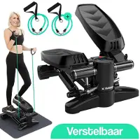 Hulser Stepper - Verstelbare weerstand - Met weerstandsbanden - Zwart