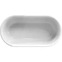 Xenz Friso vrijstand bad acryl 180x80x60cm met badvulcombinatie wit glans