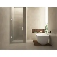 Wiesbaden Less nisdeur 900 x 2000 x 8 mm nano helder glas/mat wit