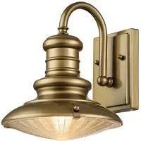 Elstead Lighting LED Wand Buitenlamp Redding Station | 1X E27 Max 60W | IP44 | Dimbaar | Painted Distressed Bronze