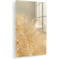 MuchoWow Glasschilderij 40x60 cm - Schilderij acrylglas - Paardenbloem - Water - Natuur - Planten - Modern - Foto op glas - Muurdecoratie woonkamer - Wanddecoratie slaapkamer - Schilderijen